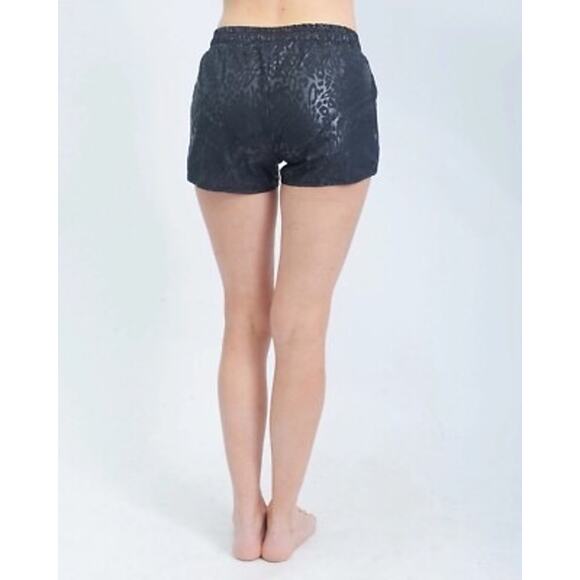 Zyia Active Black Leopard Print Bomber Workout Training Shorts womens L new nwt - Picture 6 of 15